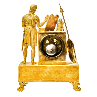 Каминные часы «Чтение Александра Македонского».  Франция. 2-я пол. XVIII в.