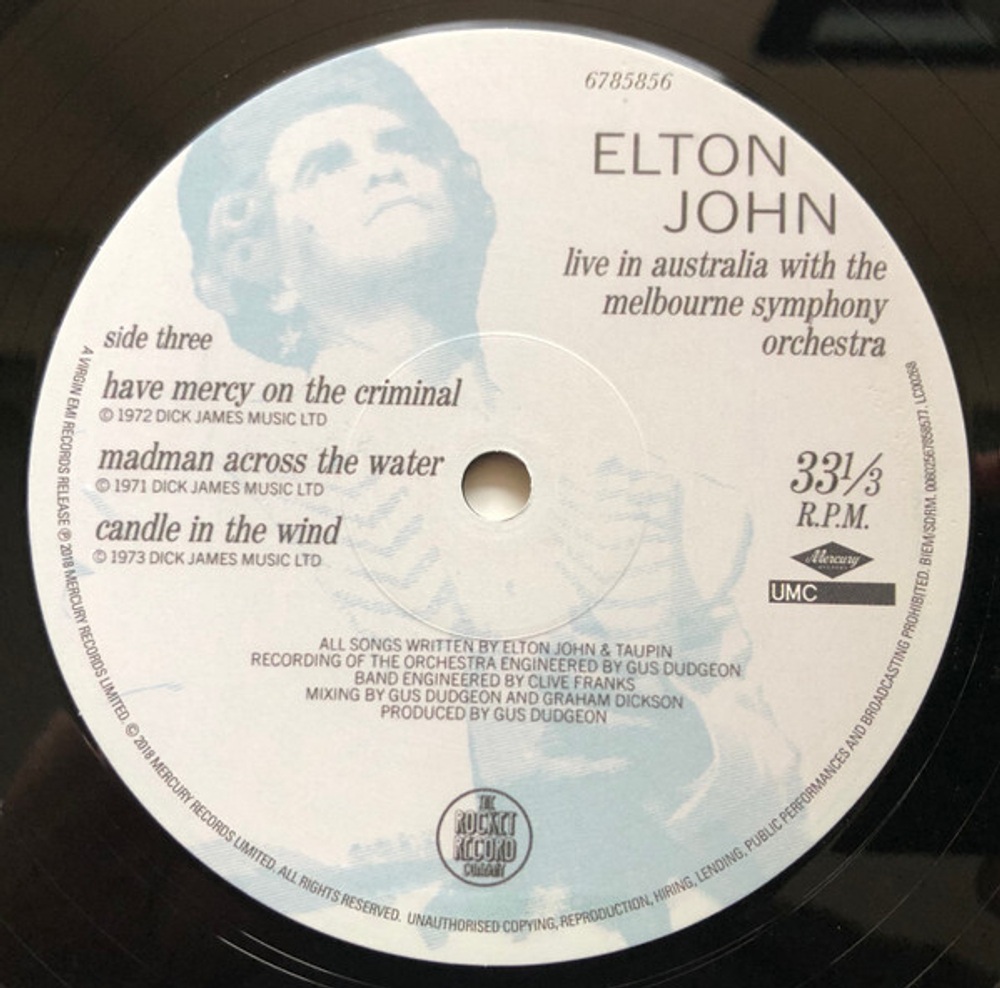 Elton John With The Melbourne Symphony Orchestra / Live In Australia (2LP)