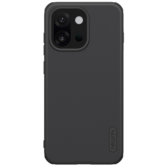 Усиленный противоударный чехол черного цвета от Nillkin для OnePlus 13T и 13s, серия Super Frosted Shield Pro