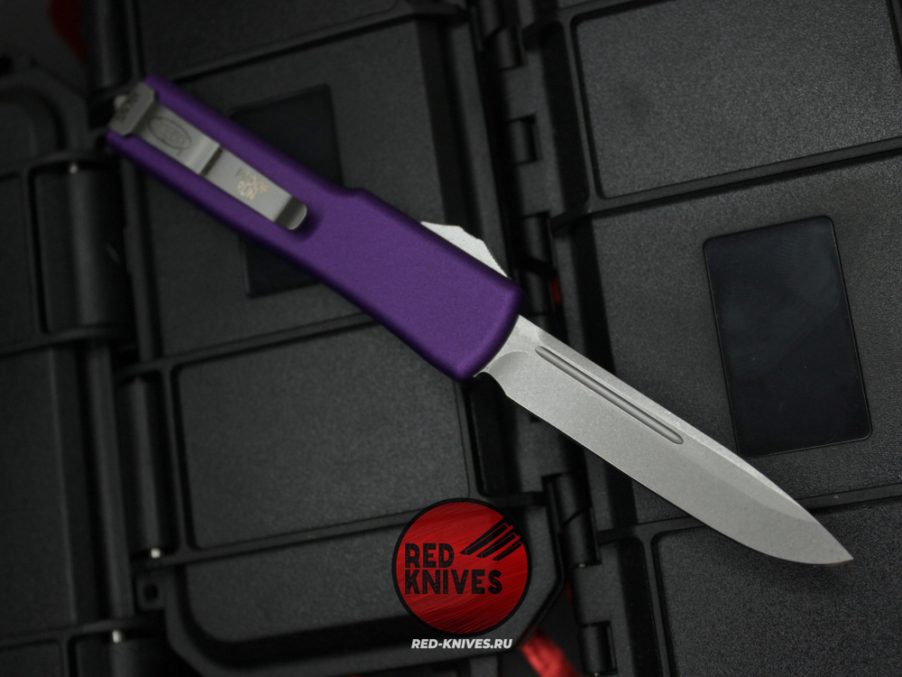 Нож Microtech UTX-70 A+++ Purple Standard S/E - клинок апокалиптик
