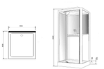 Душевая кабина Grossman Alba 90х90 GR121 стекло прозрачное/профиль белый