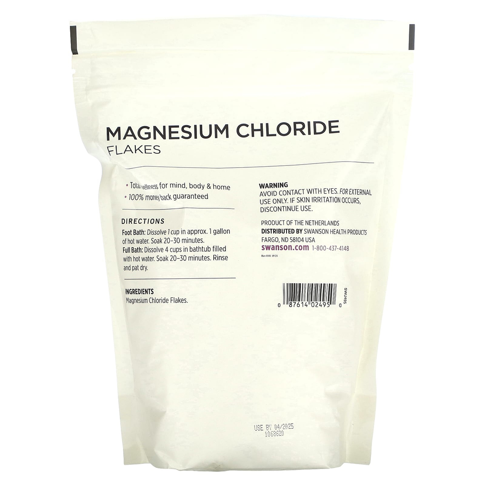 Swanson, Хлопья хлорида магния, 0,75 кг (1,65 фунта)