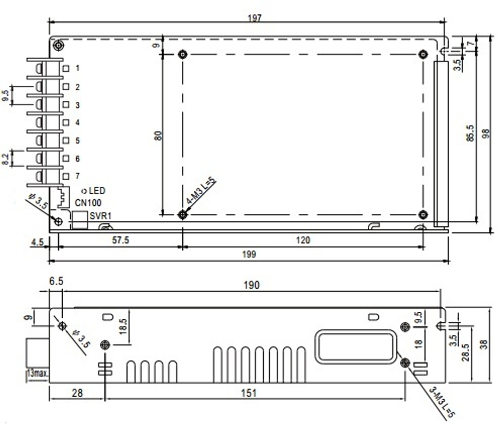 Преобразователь AC-DC сетевой Mean Well HRPG-200-12