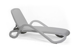 Шезлонг Nardi Alfa с подлокотниками, серый