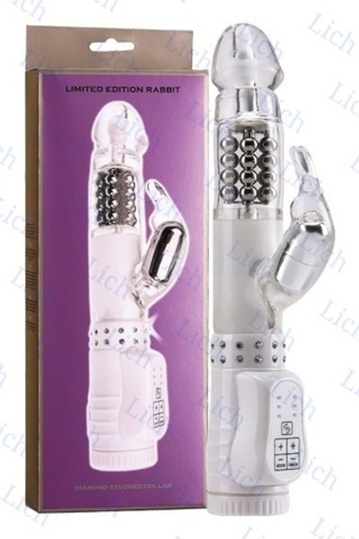 Вибратор с вращением и стимулятором клитора