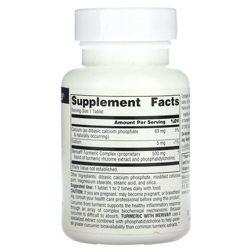 Source Naturals, Куркума с меривой, 500 мг, 30 таблеток