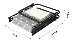 Кровать раскладная Соната жесткая арт.РП-700 (цвет ткани серый рис.тетрис (1 шт. в уп.)