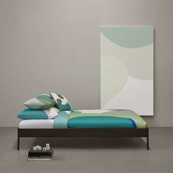 Набор из двух наволочек из сатина  мятного цвета с авторским принтом Freak Fruit, 70х70 см