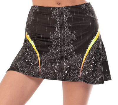 Теннисная юбка Lucky in Love Paisley In Love Long Paisley For You Skirt - black