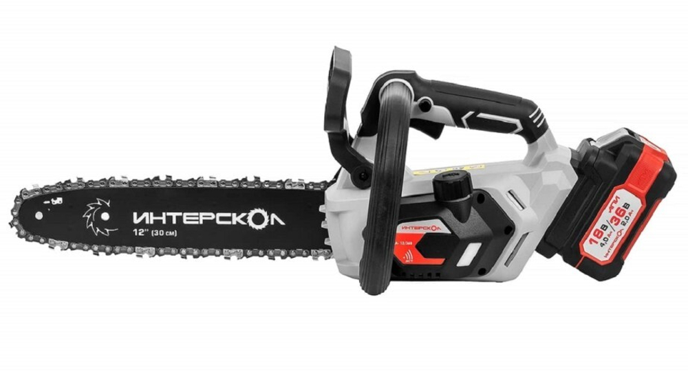 Пила цепная аккумуляторная ИНТЕРСКОЛ ПЦА-12/36В бесщеточная 824.2.2.70