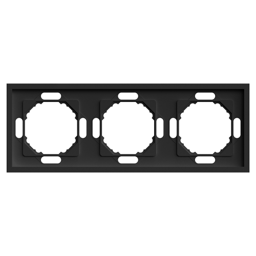 Рамка STEKKER, PFR00-5003-05 3-местная, серия Эмили, черный уголь, soft touch 49860