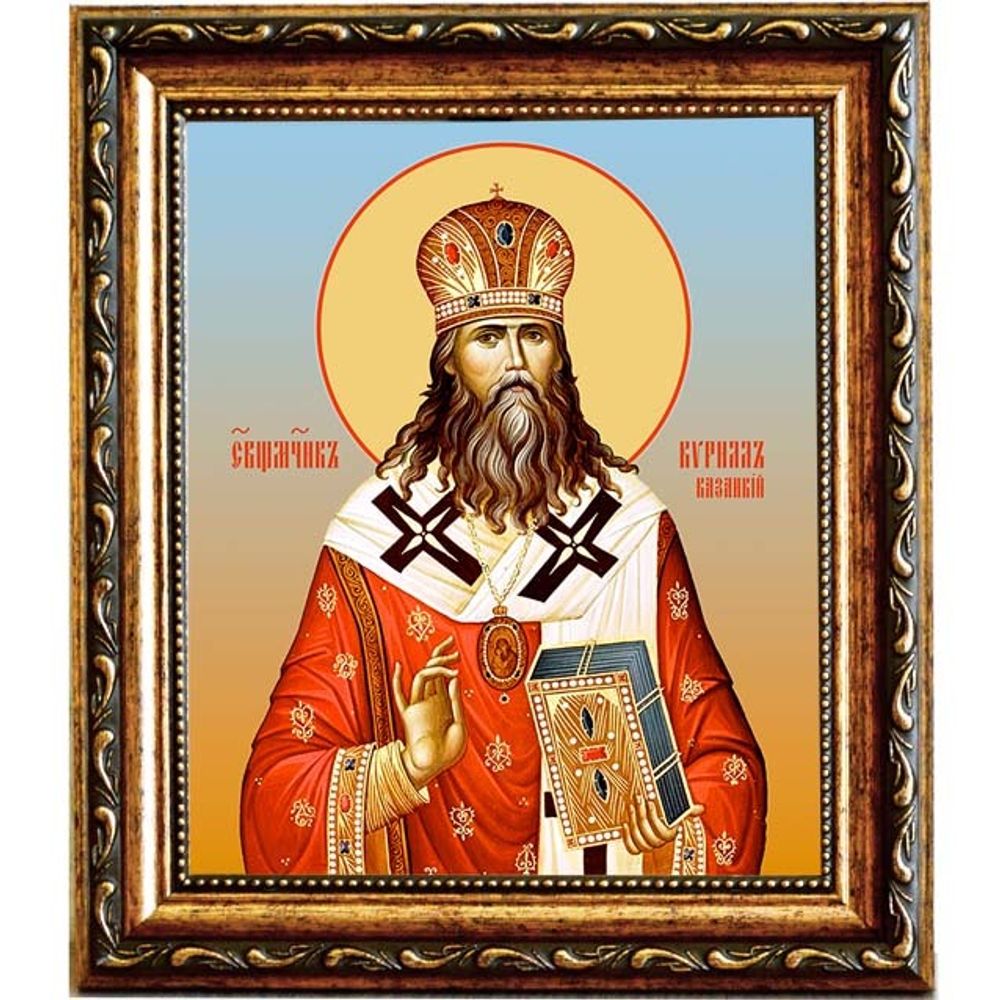 Кирилл Казанский (Смирнов), священномученик, митрополит. Икона на холсте.