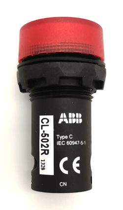 2шт Лампа со встроенным светодиодом, красная ABB CL-502R, 24В AC/DC 1SFA619402R5021