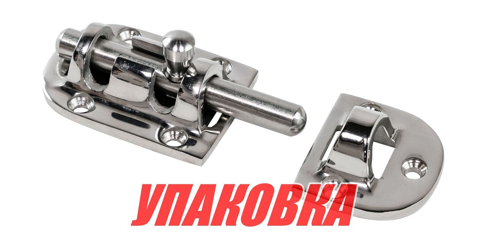 Задвижка дверная 90х39 мм, нержавеющая, Marine Rocket (упаковка из 10 шт.)