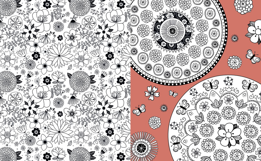 Моя любимая раскраска. Весёлые узоры