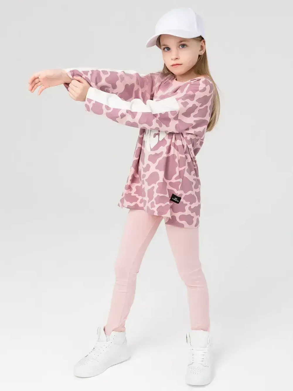 Костюм для девочки, лонгслив и леггинсы