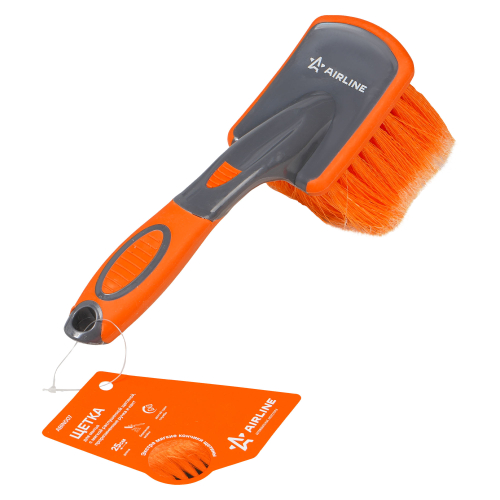 Щетка для мытья Airline с мягкой распушенной щетиной, прорезиненные ручка и кант 25 см