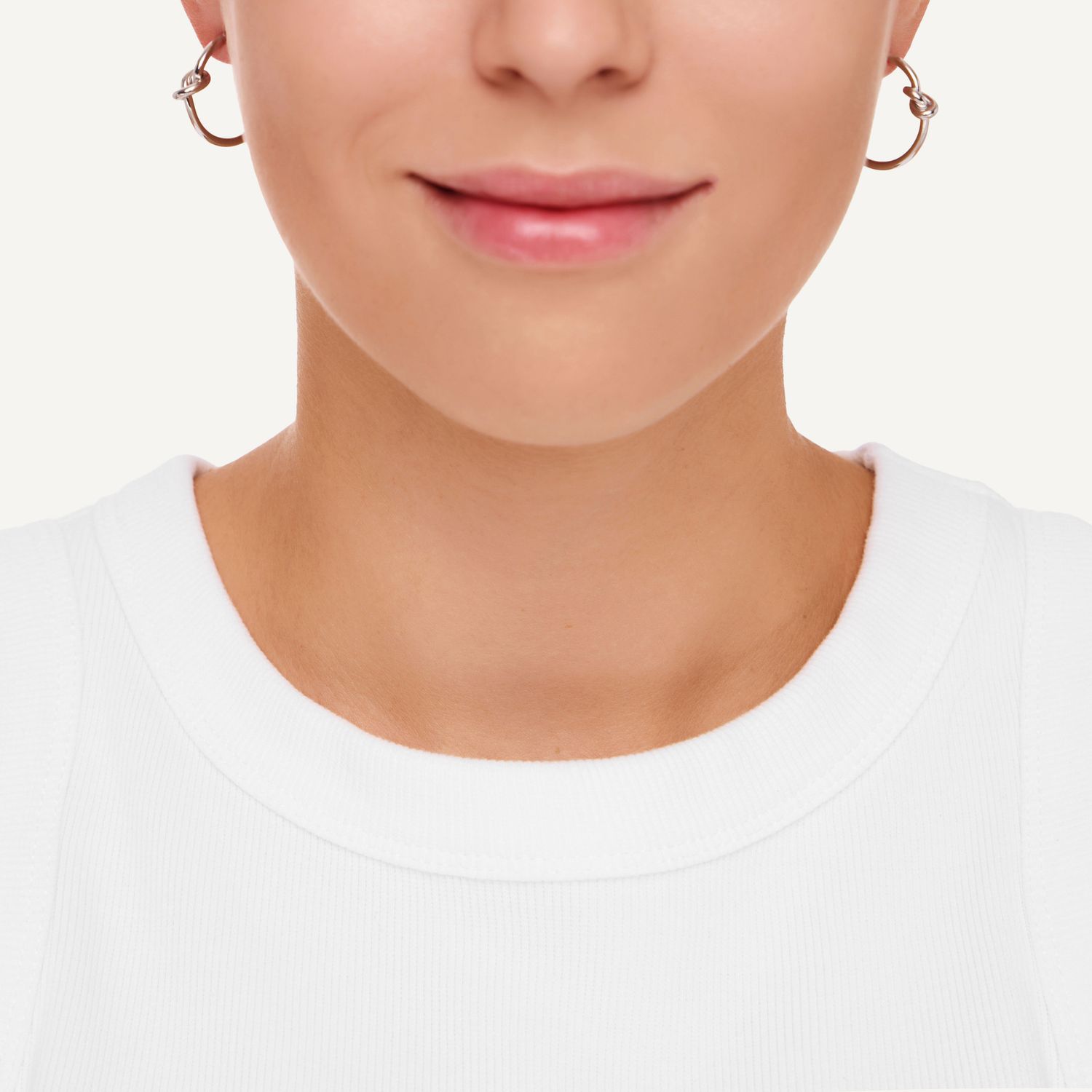 Серьги Knot Hoop – Silver