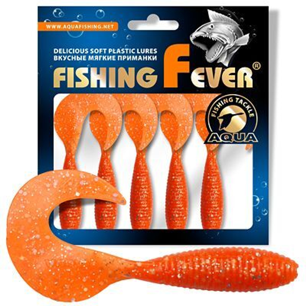 Мягкая приманка твистер FishingFever ARGO 6,0cm,2,0g,уп 6 шт