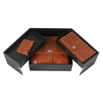 Комплект женская сумка с кошельком и визитницей Yalsan Leather натуральная кожа Иран RAD-CHN-056-GC 623