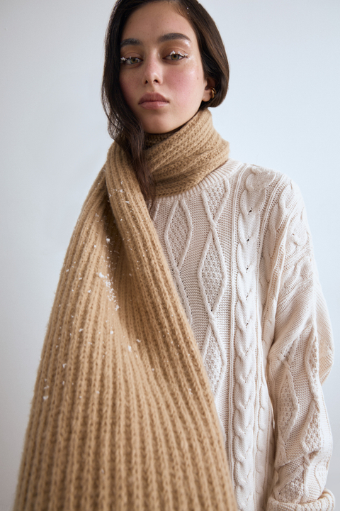 Шарф с бахромой