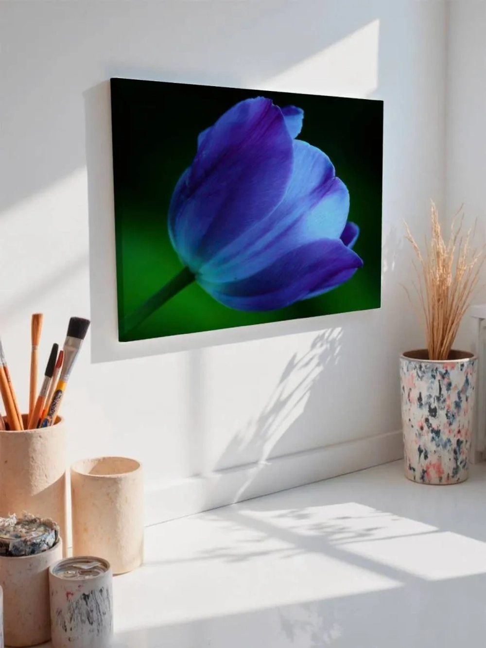 Картина на стену 40 X 50 Синий тюльпан