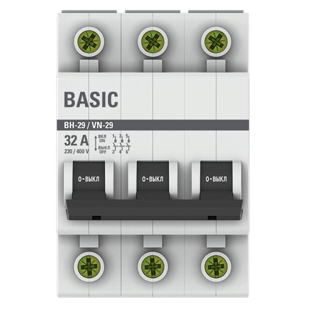 Выключатель нагрузки ВН-29 3P 32А BASIC