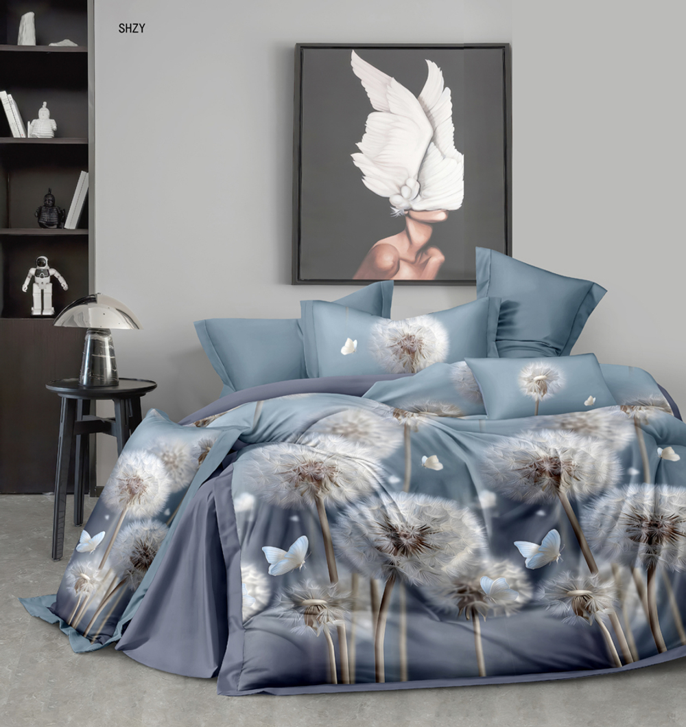 КПБ 2 сп с простыней на рез. 140х200 ПОПЛИН "П26"