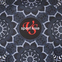 Мужская футболка черная с голубым узором Sesmik by Vlad Sedov VS003/VS0008