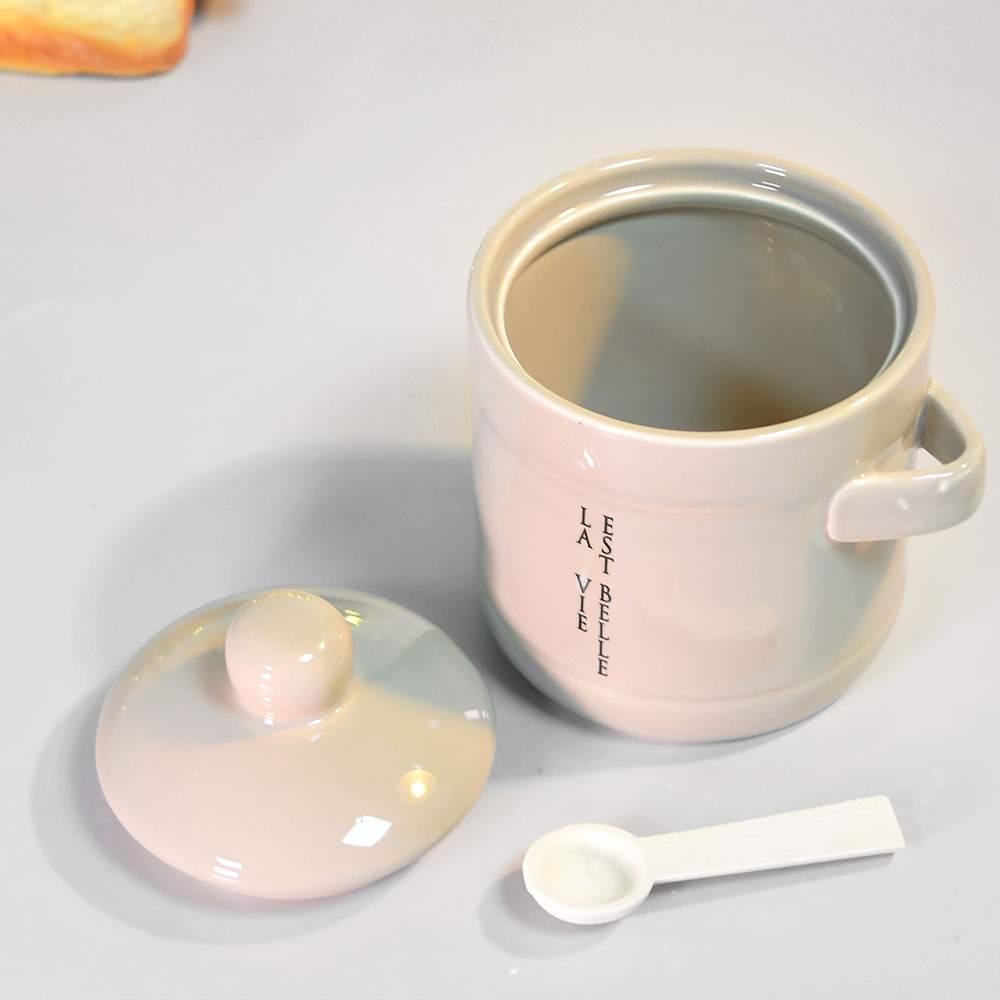 Сахарница 370мл с ложкой "Жизнь прекрасна" (00113328)