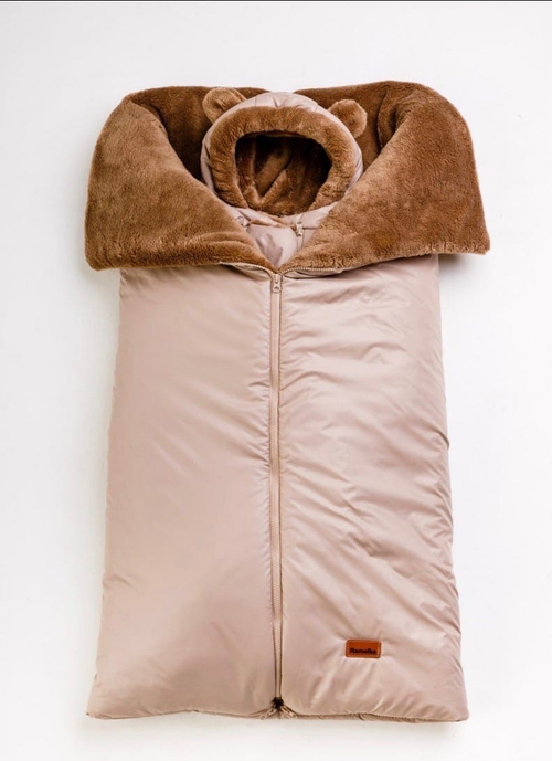 Комплект на выписку Одеяло + Комбинезон (зима, коричневый)