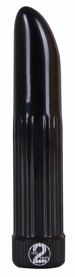 Черный вибратор Ladyfinger - 13 см. (Цвет: черный)