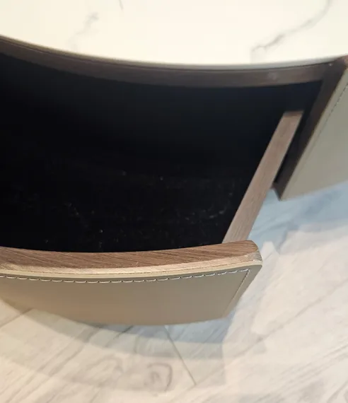 Крутящийся журнальный столик Secret Service с крышкой и выдвижным ящиком