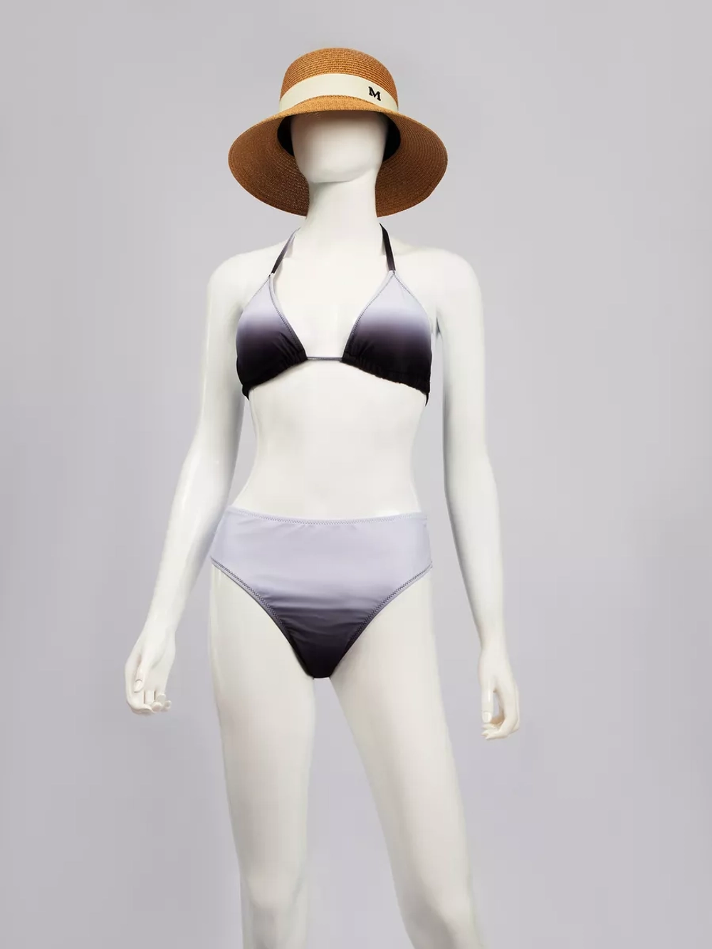 купальник раздельный 3 в 1 на завязках с туникой удлиненная