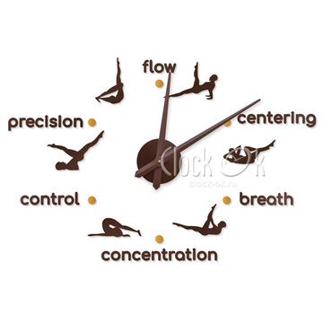 Настенные 3D часы "Пилатес"