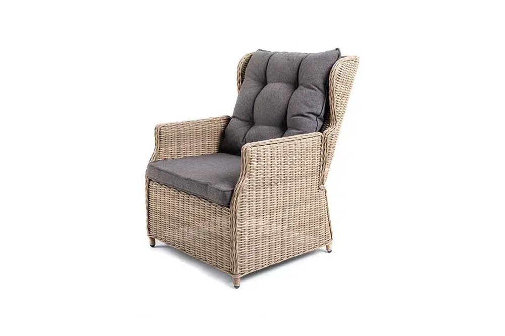 "Лацио" обеденная группа из искусственного ротанга, цвет соломенный