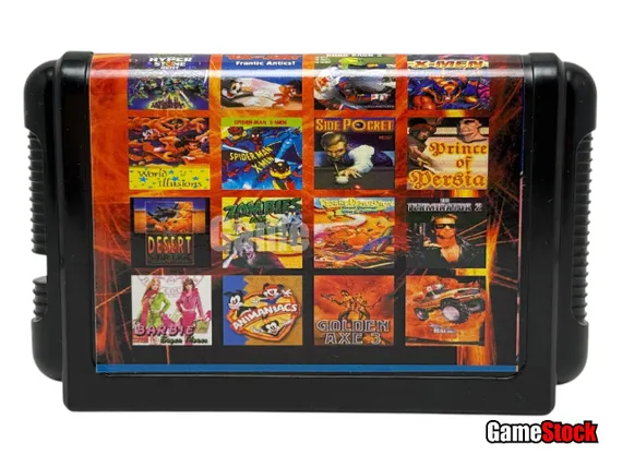 Картридж 16-Bit - 16в1 ROCK N'ROLL / TOM &amp; JERRY/ ROAD RASH 2/DESERT STR.+..