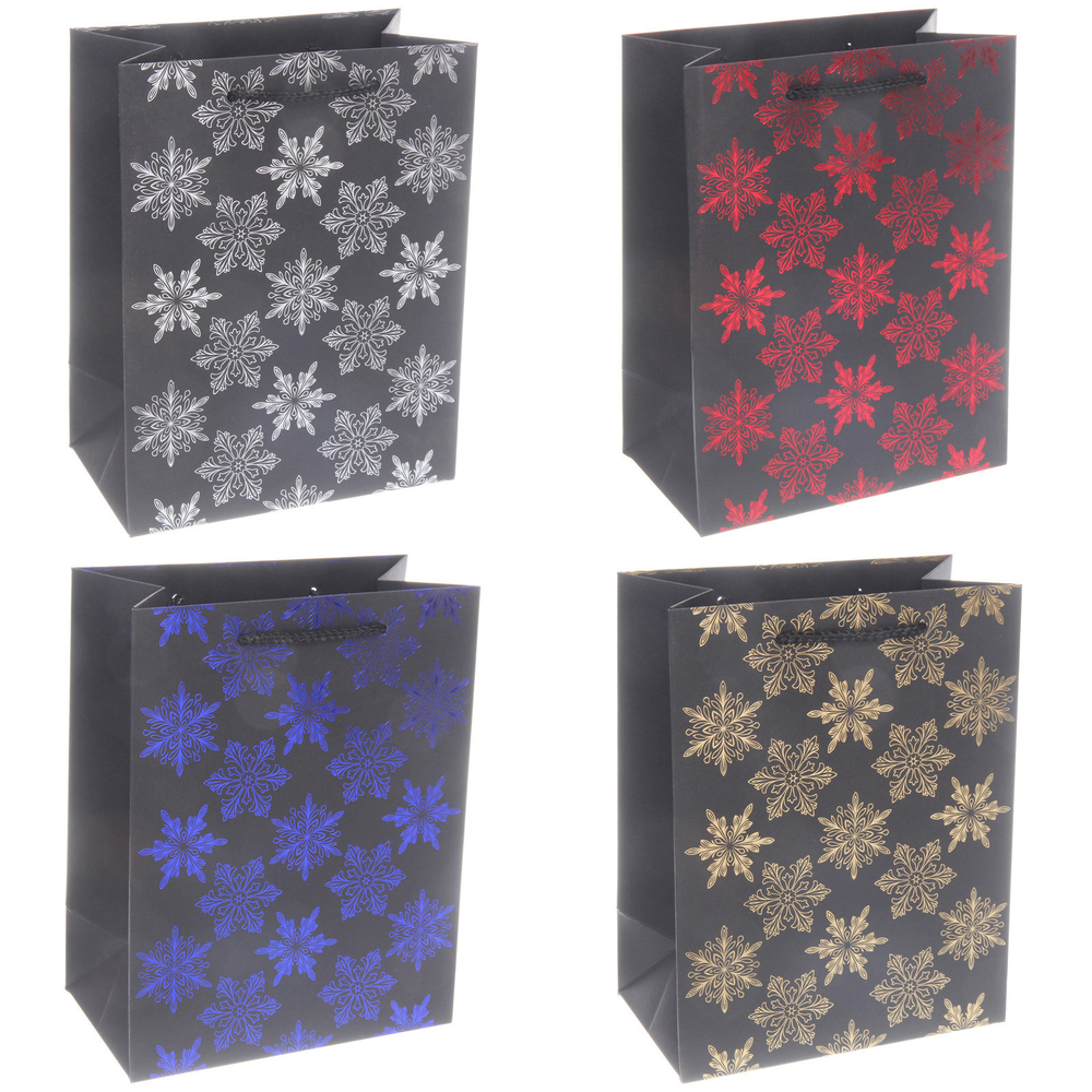 Пакет подарочный «Сказочные снежинки» 23*18*10 см