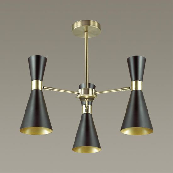 3662/3C MODERNI LN18 180 античная бронза/матовый черный Люстра потолочная E14 3*60W 220V QUINN