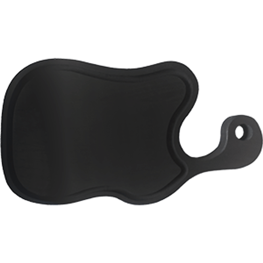 Доска для подачи фигурная с выемкой;ручка(10см);дуб;H=25,L=300,B=210мм;черный