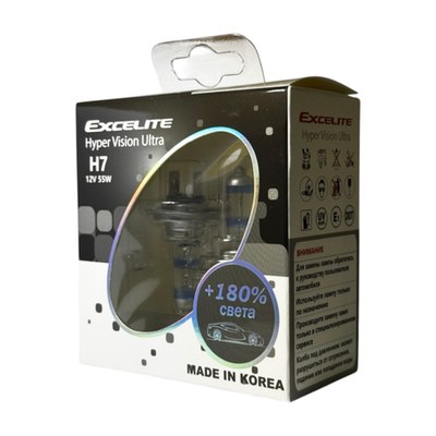 Лампа H7 55W 12V HVU PX26d Excelite комплект высокое напряжение ультра
