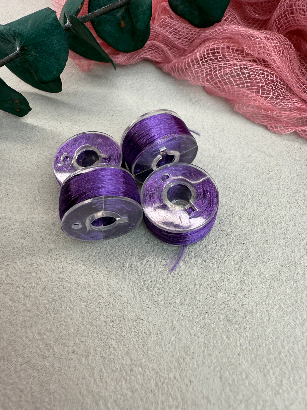 Нитки для оплетки проволоки, полиэстер, №24 Фиолетовый