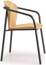 Кресло деревянное Scab Design Finn Metal Wood, антрацит, светлый ясень