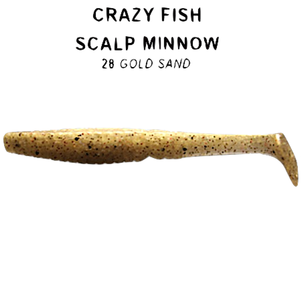 Мягкая приманка Crazy Fish Scalp Minnow 19-13-28  13см 4шт