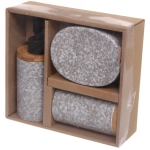 Набор для ванной из 3-х предметов керамический «Дюна» серый