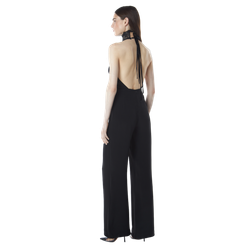 Комбинезон с кружевным воротником-стойкой из шерсти