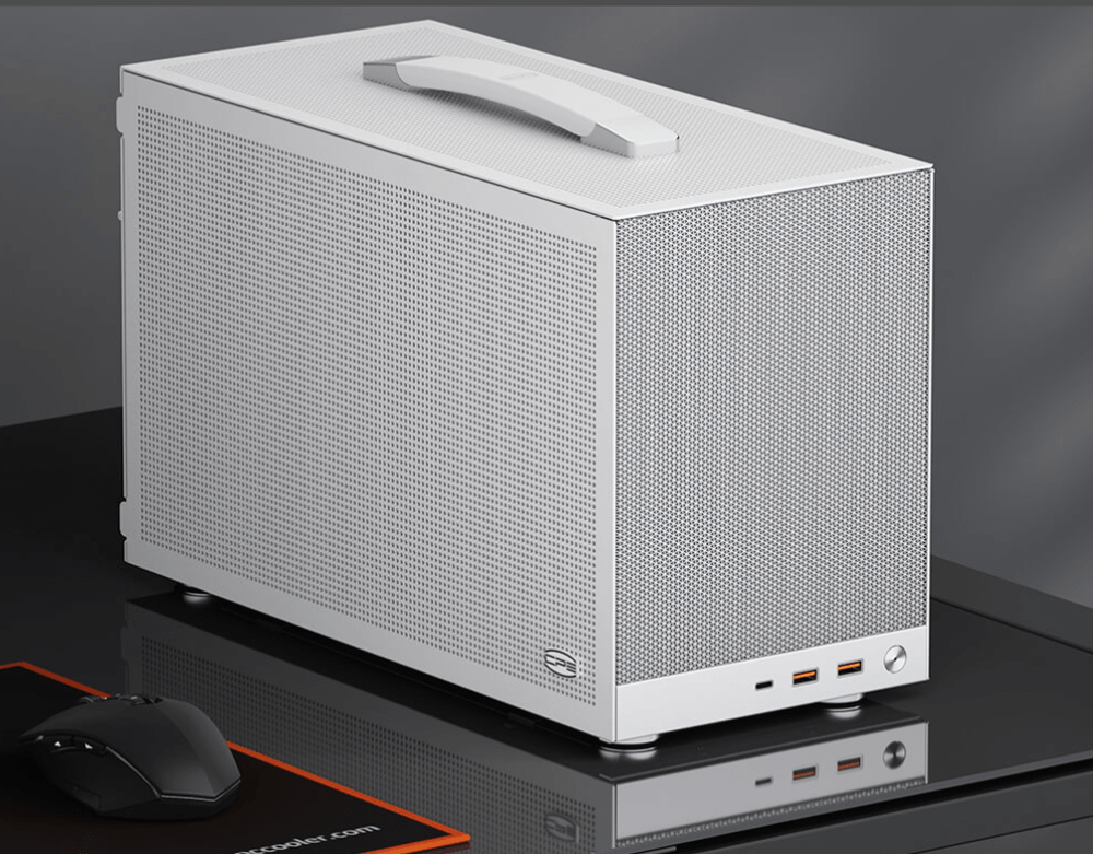 Корпус PCCooler K101 MESH WH 3F ITX 2xUSB3.0, 1xUSB-C, 3xFans, 1x3.5", 4x2.5" White