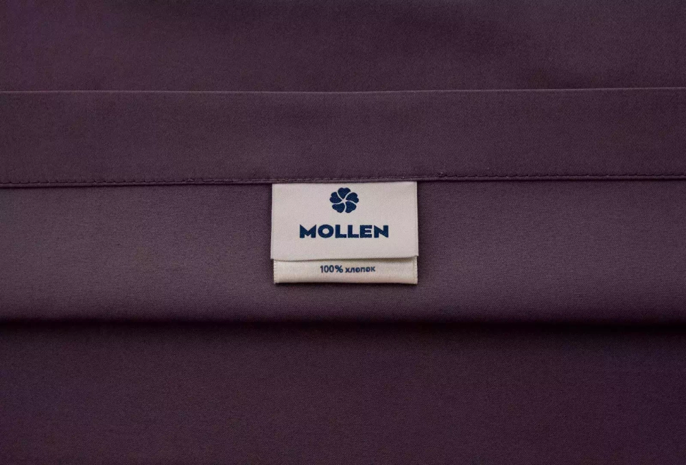 Пододеяльник 220x240 Mollen ежевично-черная