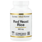 California Gold Nutrition, красный ферментированный рис, 600 мг, 120 растительных капсул
