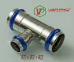 НЕРЖ Тройник  22*18*22  "VER-PRO"  (40/4шт)
